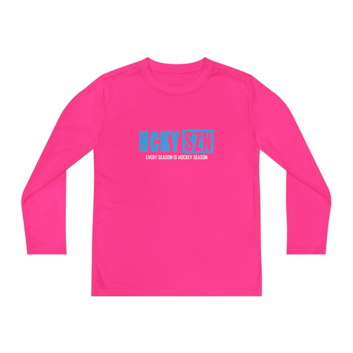 Every Season is HCKY SZN Youth Competitor Long Sleeve Tee (Sky Blue Logo) - Various Colors