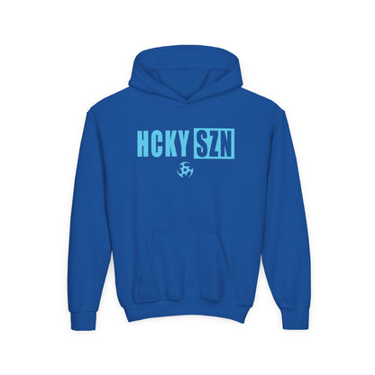 Youth HCKY SZN (Sky Blue Logo) Hooded Sweatshirt - Various Colors