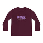 Every Season is HCKY SZN Youth Competitor Long Sleeve Tee (Lavender Logo) - Various Colors