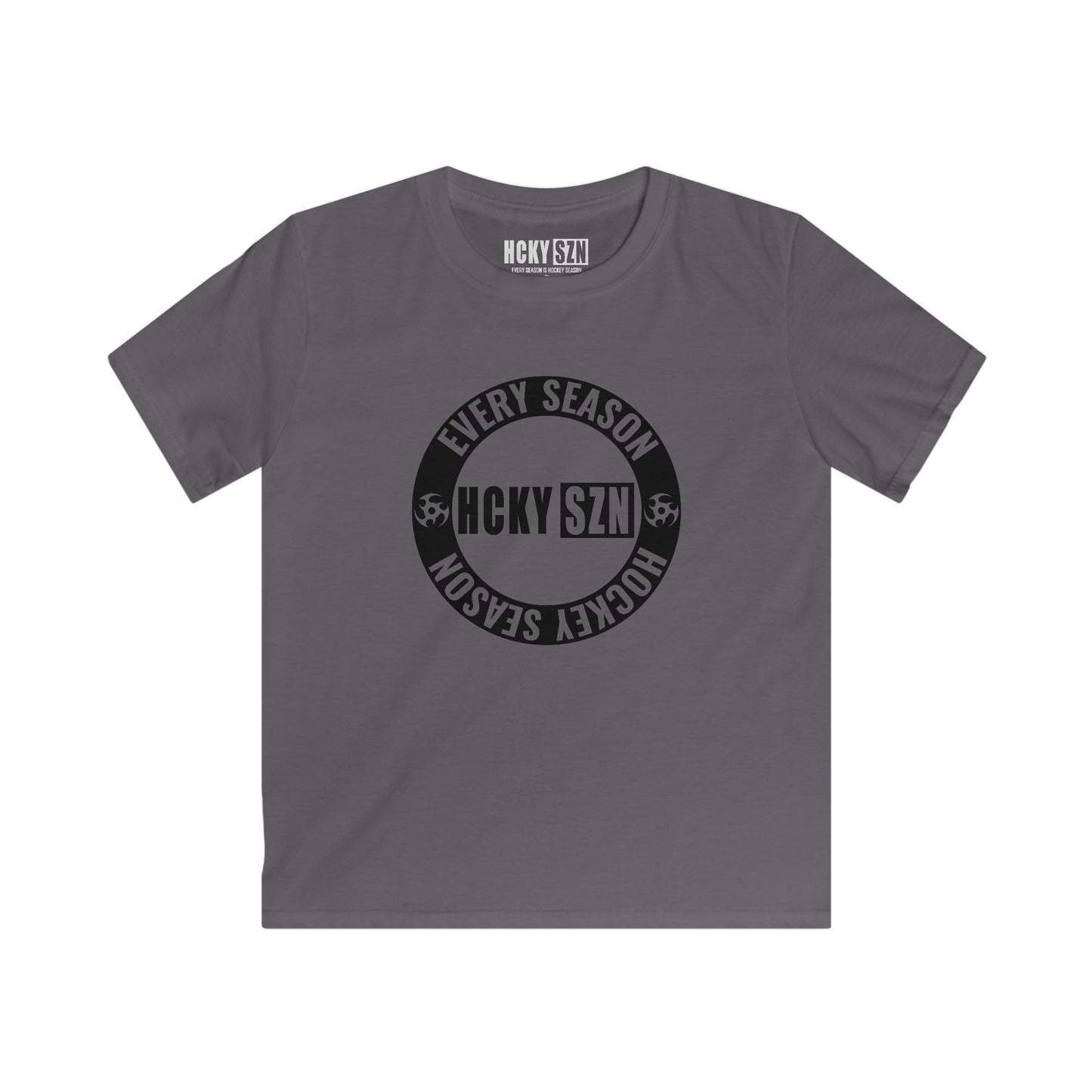 Youth Circle SZN Softstyle Tee (Black Logo) - Various Colors