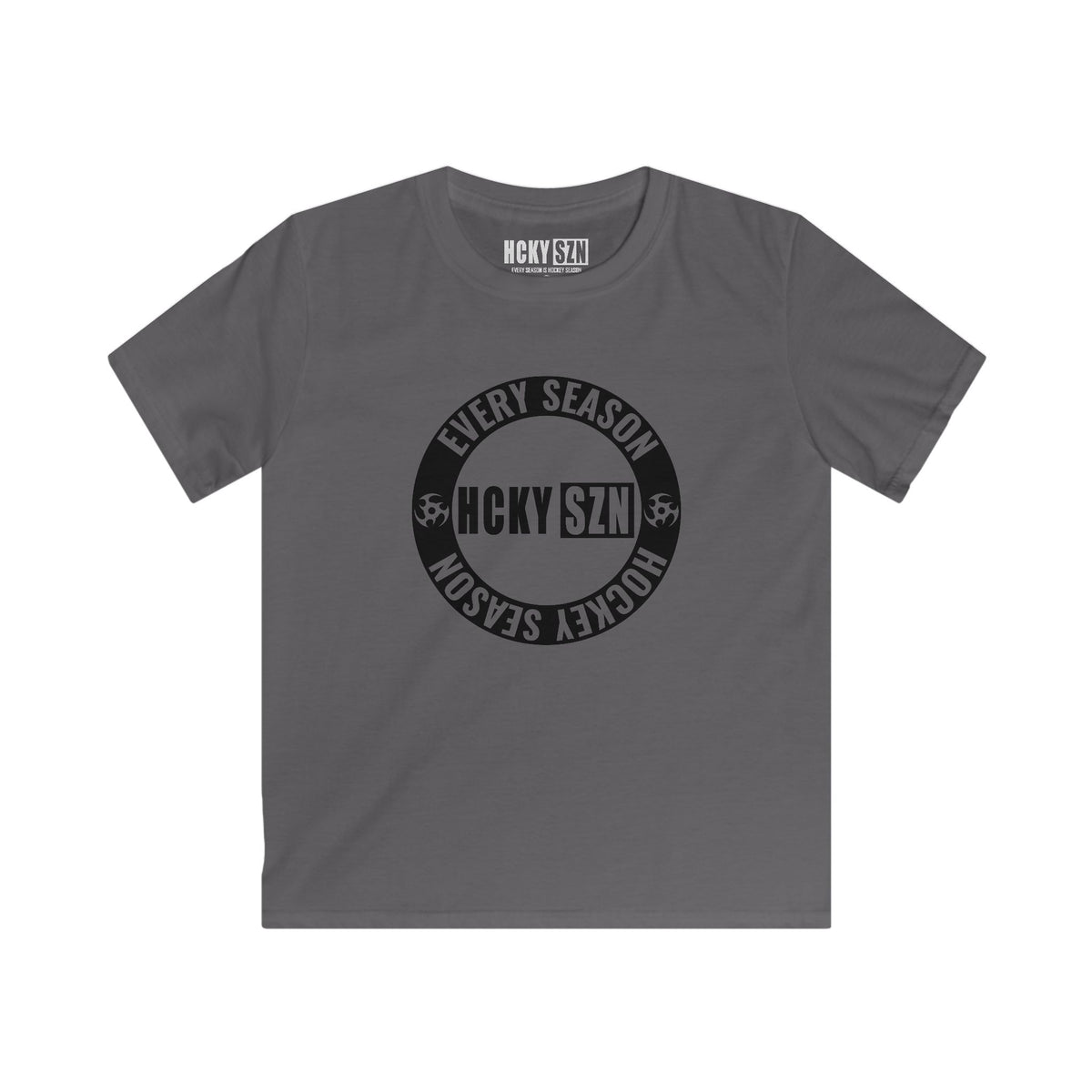 Youth Circle SZN Softstyle Tee (Black Logo) - Various Colors