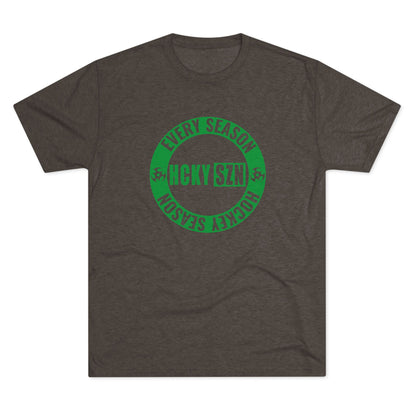HCKY SZN Circle Logo TriBlend Tee Shirt (Green) - Various Colors