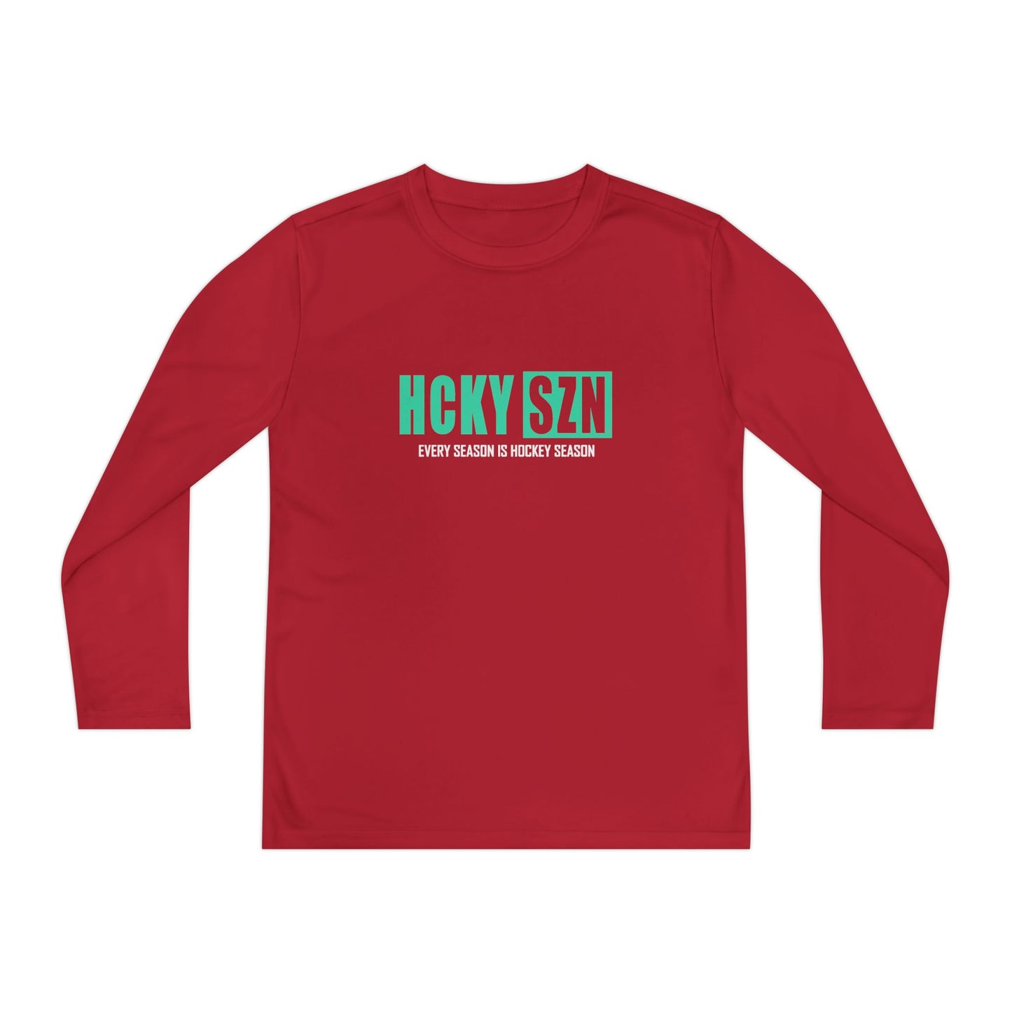 Every Season is HCKY SZN Youth Competitor Long Sleeve Tee (Seafoam Logo) - Various Colors