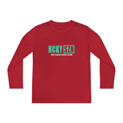Every Season is HCKY SZN Youth Competitor Long Sleeve Tee (Seafoam Logo) - Various Colors