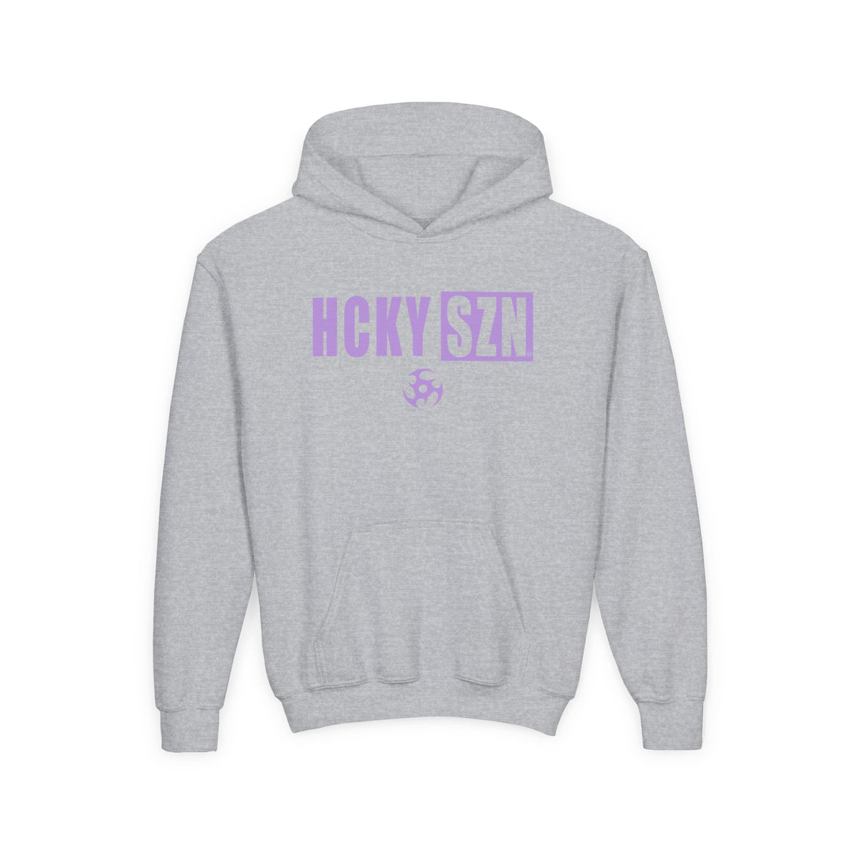 Youth HCKY SZN (Lavender Logo) Hooded Sweatshirt - Various Colors