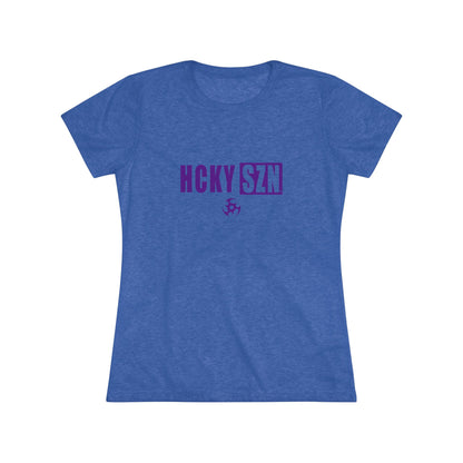 Women’s Hockey Vibe Triblend Tee (Purple Logo)