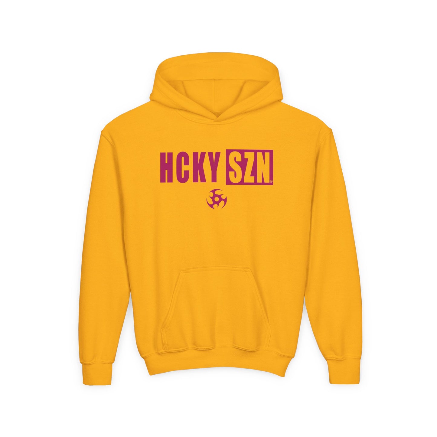 Youth HCKY SZN (Raspberry Logo) Hooded Sweatshirt - Various Colors