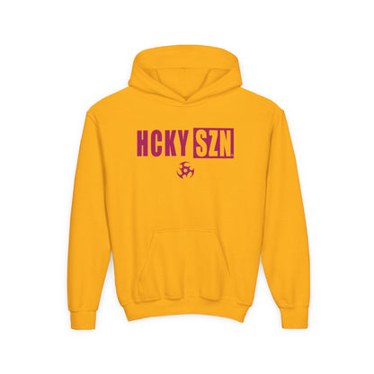 Youth HCKY SZN (Raspberry Logo) Hooded Sweatshirt - Various Colors