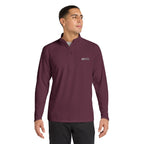 HCKY SZN Embroidered Quarter-Zip Pullover (Maroon/White)
