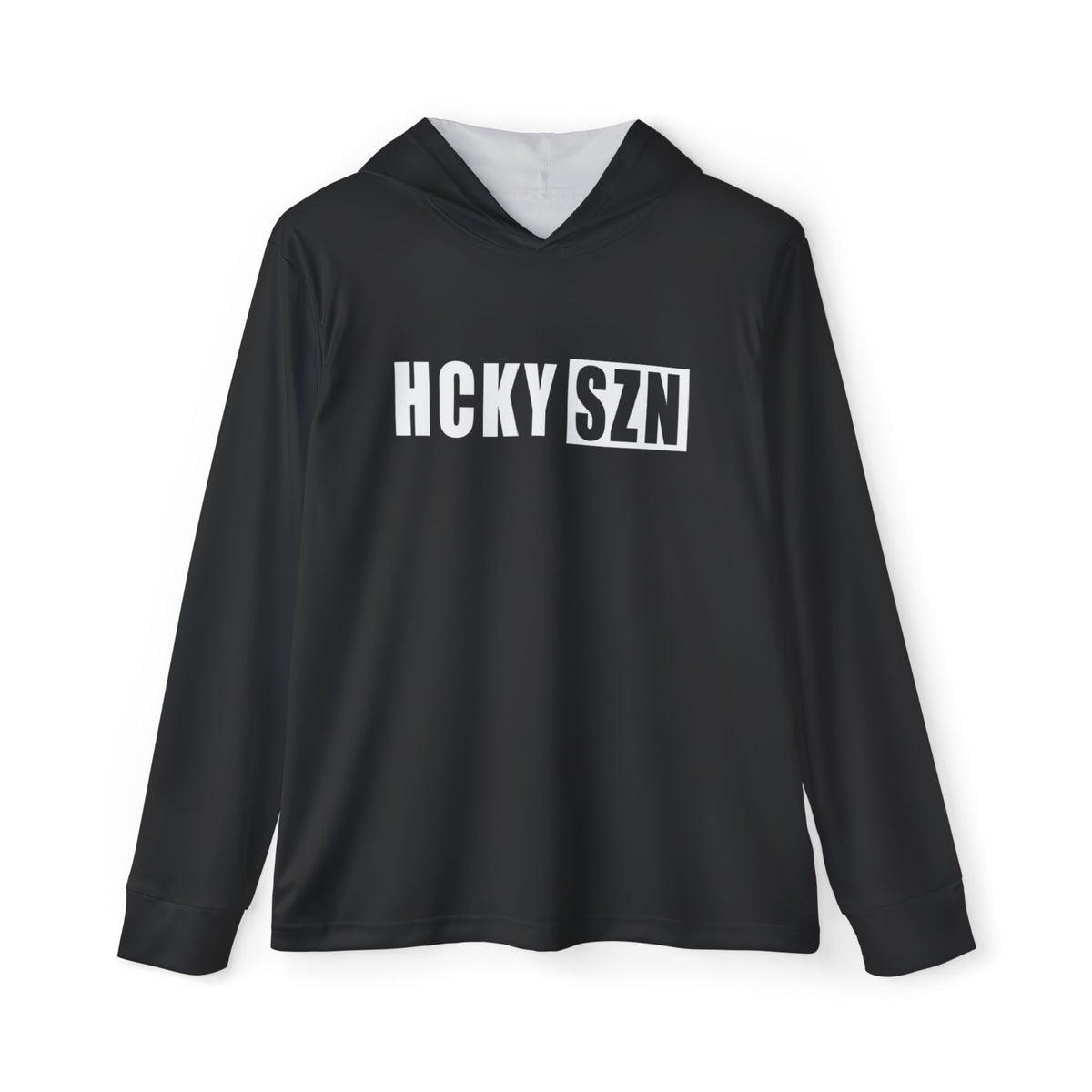 HCKY SZN Big Logo Performance Warmup Hoodie (Black/White)
