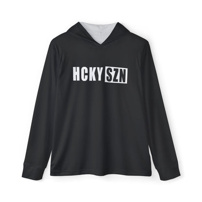 HCKY SZN Big Logo Performance Warmup Hoodie (Black/White)