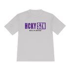 HCKYSZN (Hustle Hit) Adult Performance Tee - Silver/Purple/Black