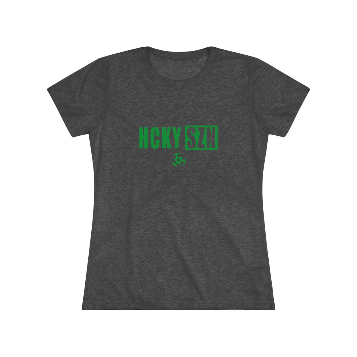 Women’s Hockey Vibe Triblend Tee (Green Logo)