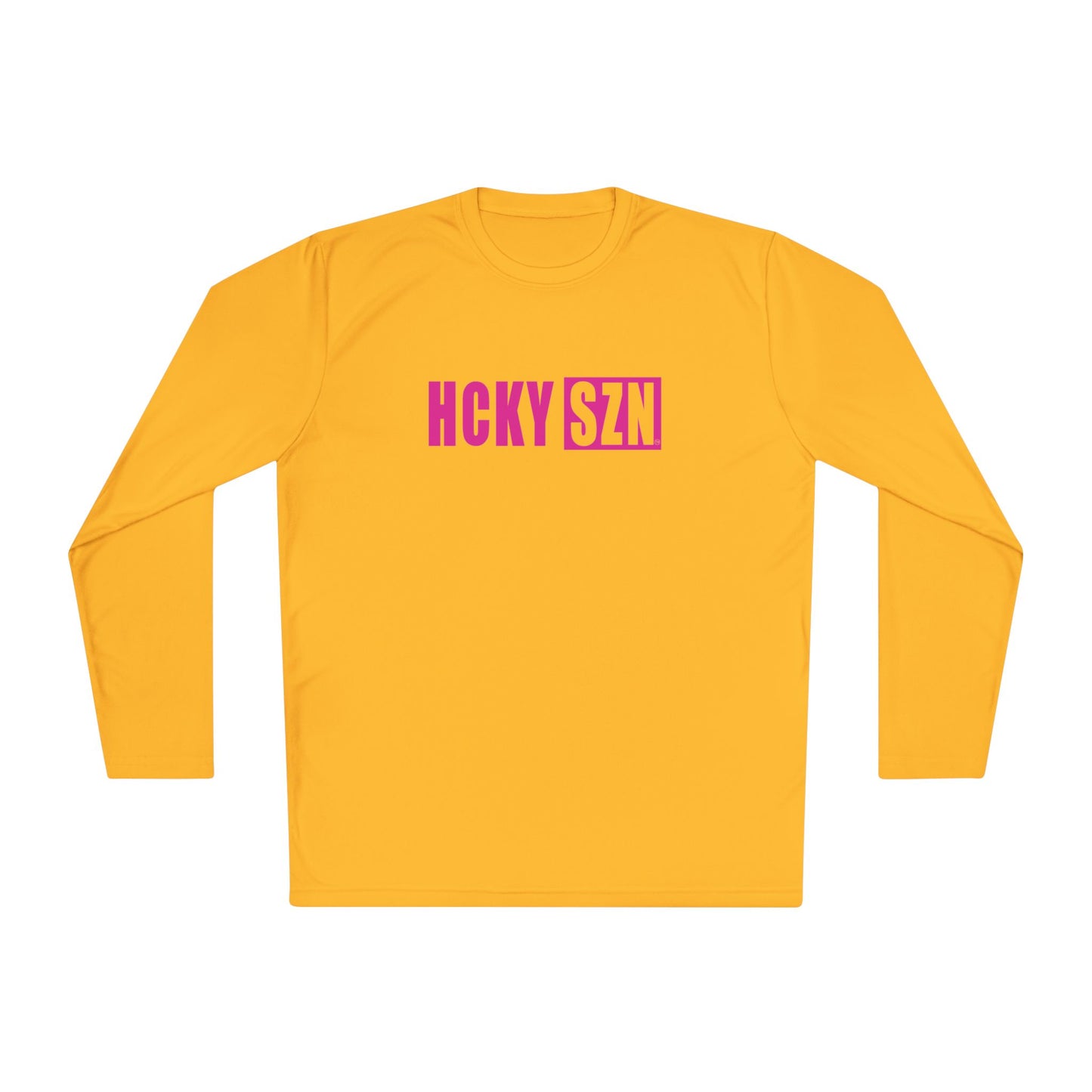 HCKY SZN Performance Long Sleeve Tee (Hot Pink Logo) - Various Colors