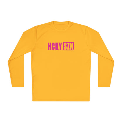 HCKY SZN Performance Long Sleeve Tee (Hot Pink Logo) - Various Colors