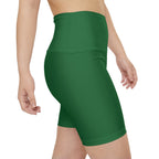 HKY SZN High Waisted Workout Shorts (Juniper Green)