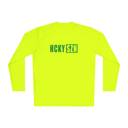 HCKY SZN Performance Long Sleeve Tee (Green Logo) - Various Colors