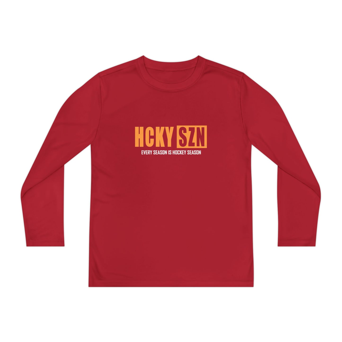 Every Season is HCKY SZN Youth Competitor Long Sleeve Tee (Mango Logo) - Various Colors