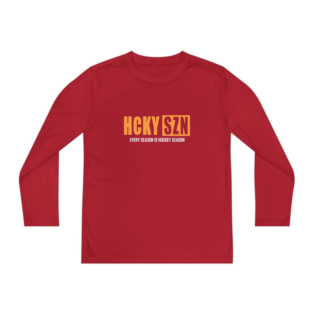 Every Season is HCKY SZN Youth Competitor Long Sleeve Tee (Mango Logo) - Various Colors