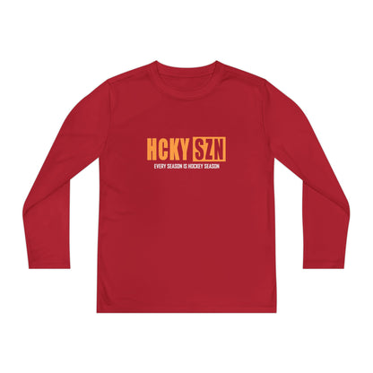 Every Season is HCKY SZN Youth Competitor Long Sleeve Tee (Mango Logo) - Various Colors