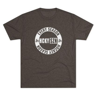 HCKY SZN Circle Logo TriBlend Tee Shirt (White) - Various Colors