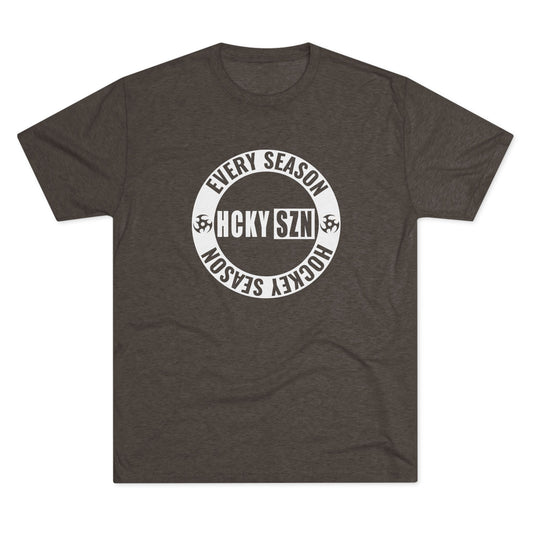 HCKY SZN Circle Logo TriBlend Tee Shirt (White) - Various Colors