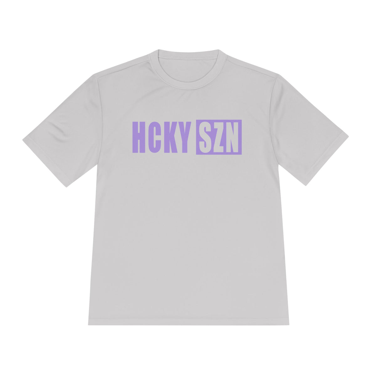 HCKYSZN (Flagship Logo) Adult Performance Tee - Silver/Lavender
