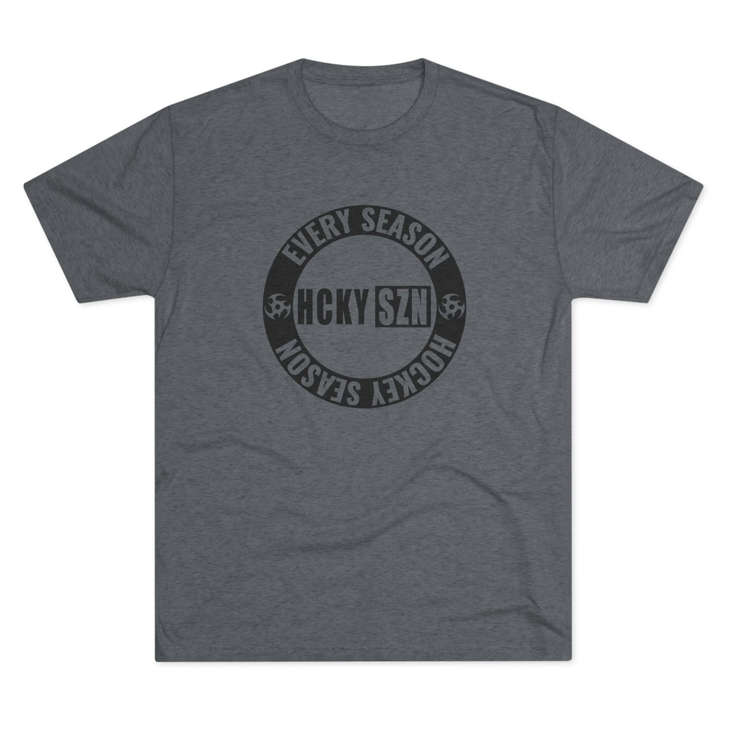 HCKY SZN Circle Logo TriBlend Tee Shirt (Black) - Various Colors