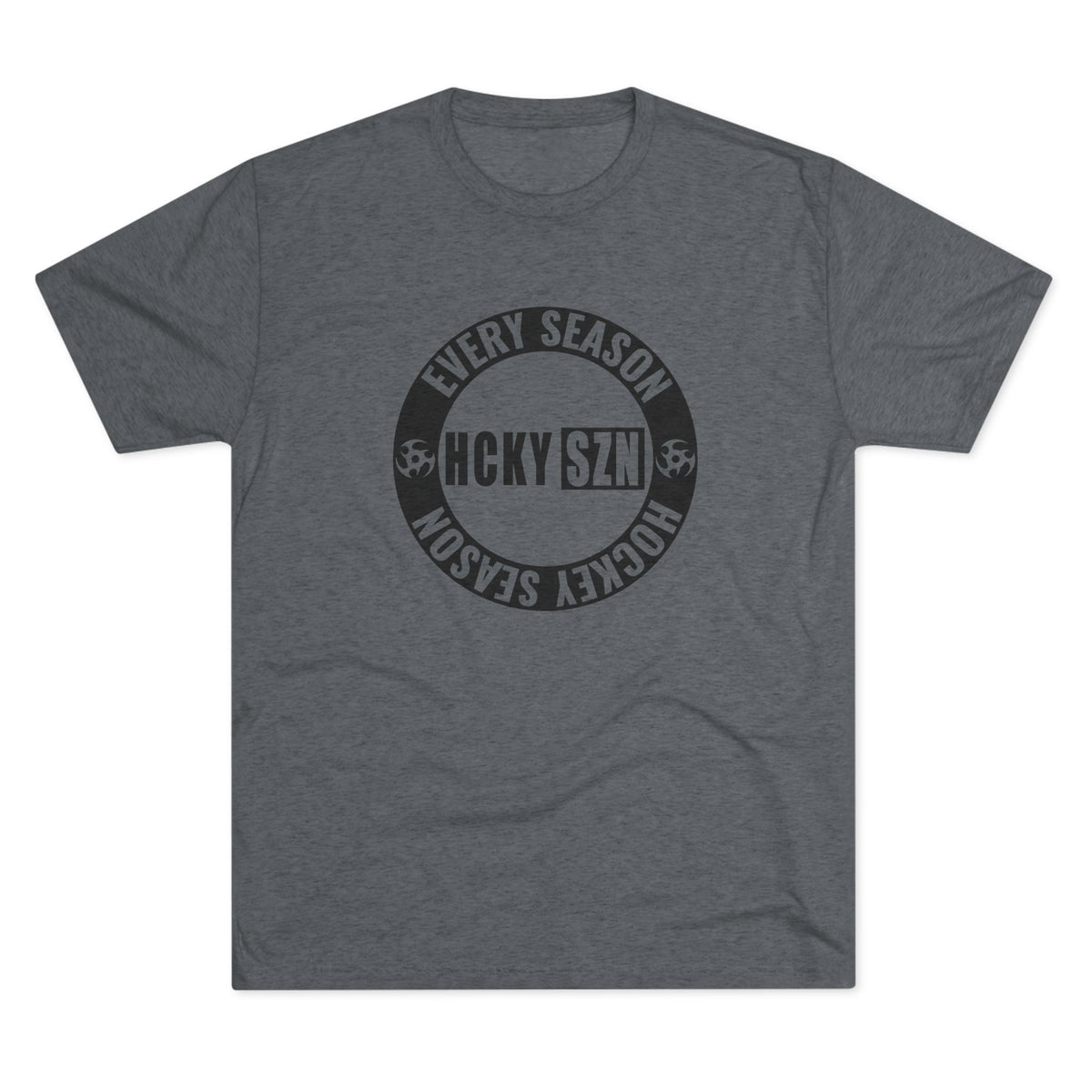 HCKY SZN Circle Logo TriBlend Tee Shirt (Black) - Various Colors