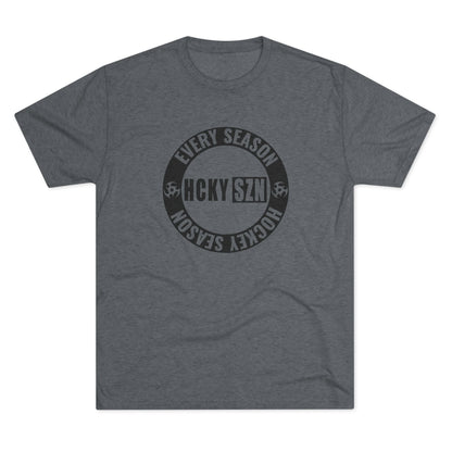 HCKY SZN Circle Logo TriBlend Tee Shirt (Black) - Various Colors