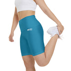 HKY SZN High Waisted Workout Shorts (Coastal Blue)