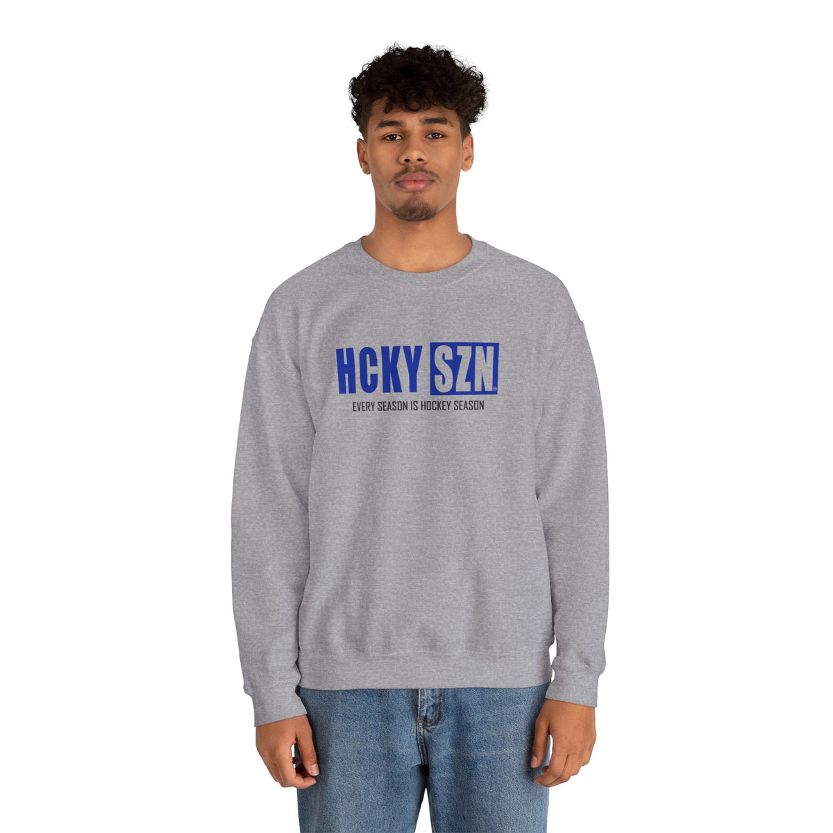 HCKY SZN Crewneck Sweatshirt (Royal Blue Logo) - Various Colors