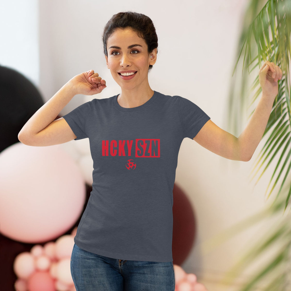 Women’s Hockey Vibe Triblend Tee (Red Logo)