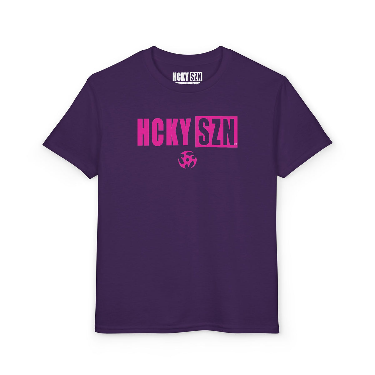 Youth HCKY SZN DryBlend Tee Shirt (Pink Logo) - Various Colors