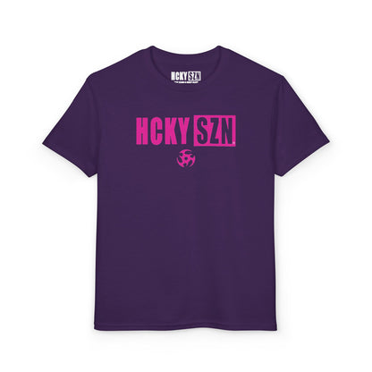 Youth HCKY SZN DryBlend Tee Shirt (Pink Logo) - Various Colors