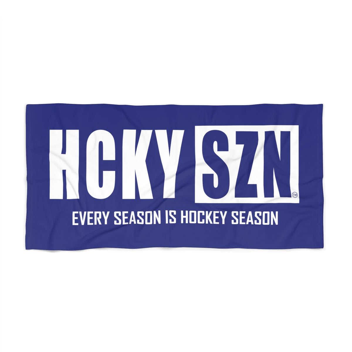 Every Season is HCKY SZN Beach Towel (Blue)