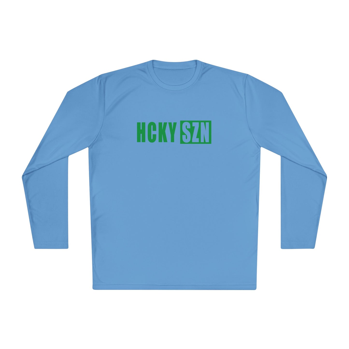 HCKY SZN Performance Long Sleeve Tee (Green Logo) - Various Colors