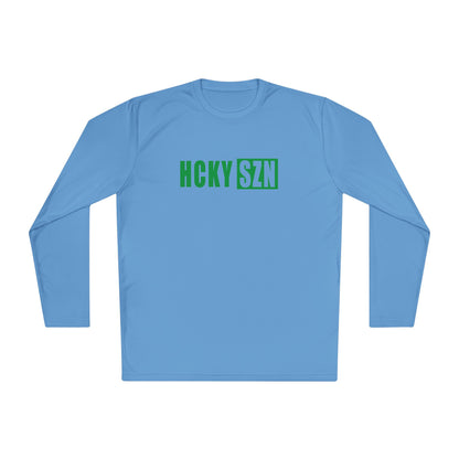 HCKY SZN Performance Long Sleeve Tee (Green Logo) - Various Colors
