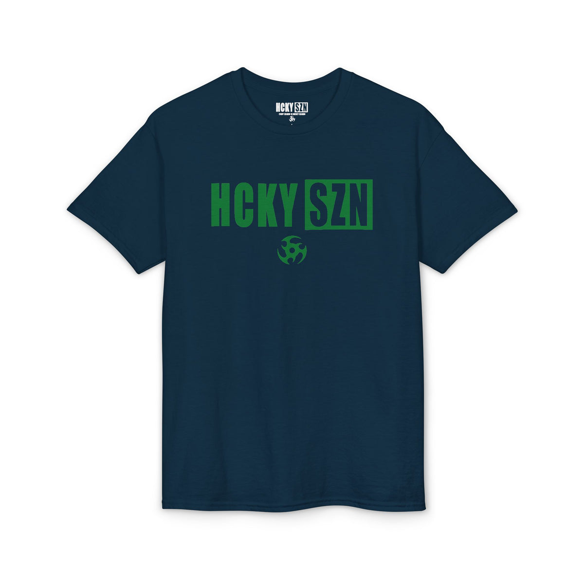 HCKY SZN Simple Star DryBlend Tee Shirt (Green Logo) - Various Colors