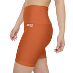 HKY SZN High Waisted Workout Shorts (Copper Orange)