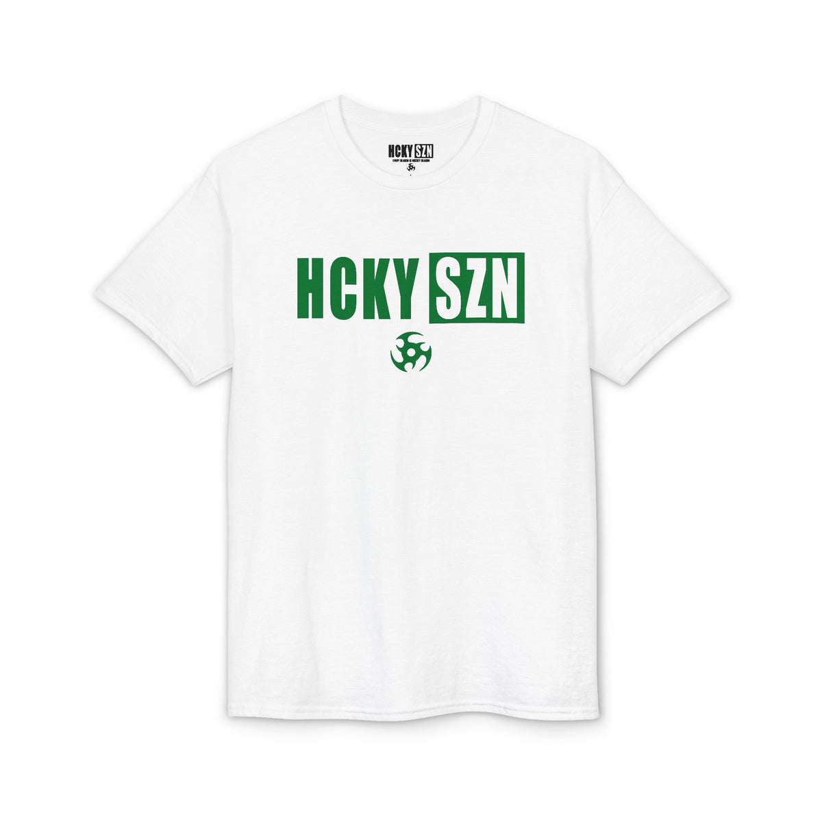 HCKY SZN Simple Star DryBlend Tee Shirt (Green Logo) - Various Colors