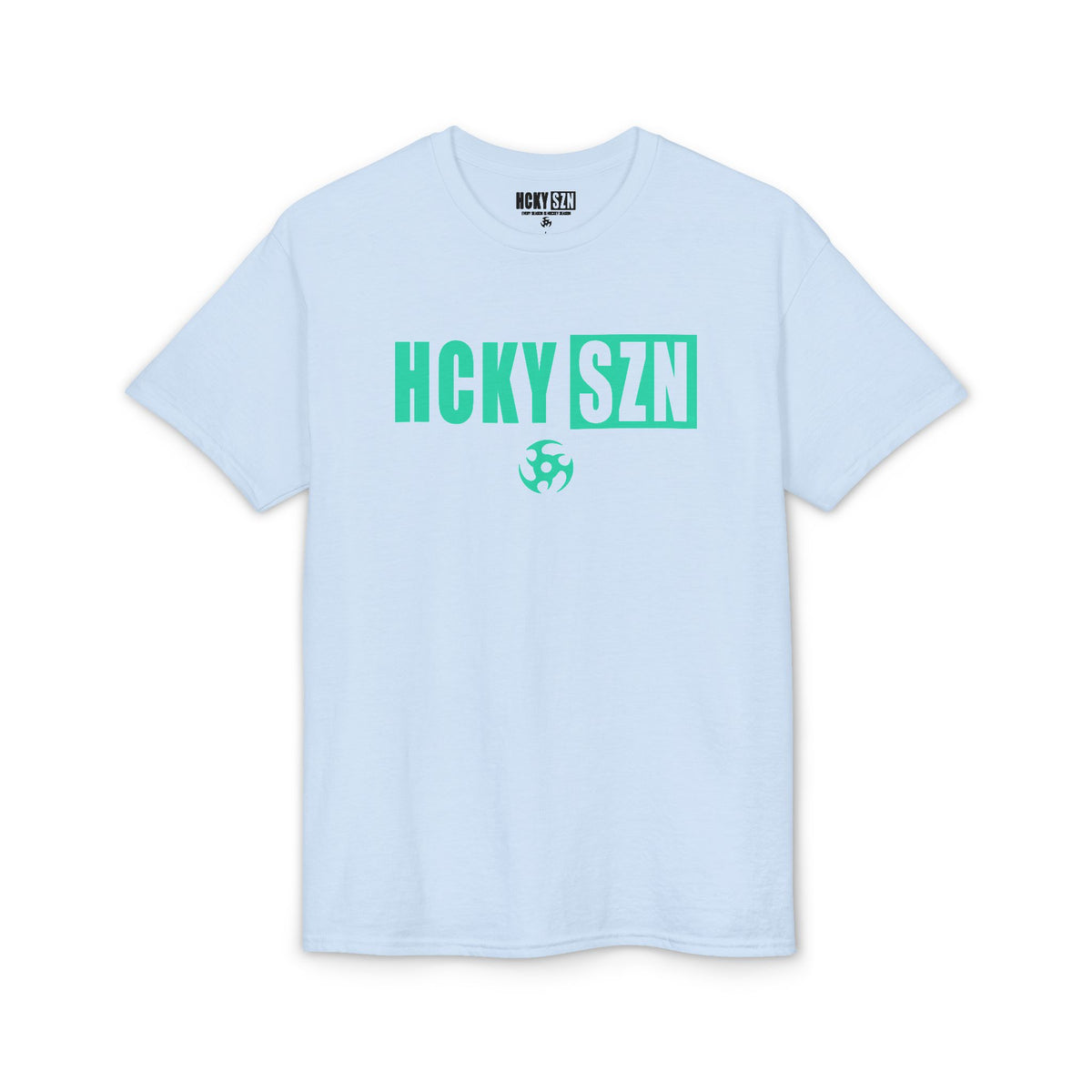 HCKY SZN Simple Star DryBlend Tee Shirt (Seafoam Logo) - Various Colors