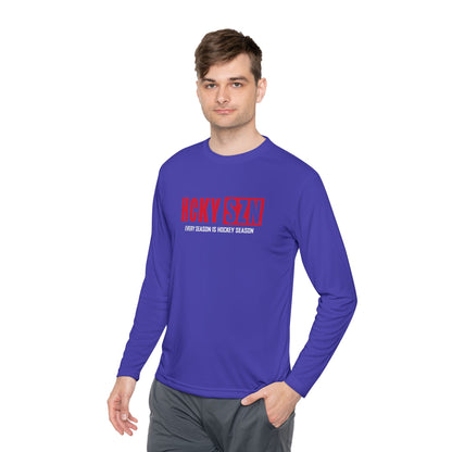 Every Season is HCKYSZN Performance Long Sleeve Tee - Red Logo