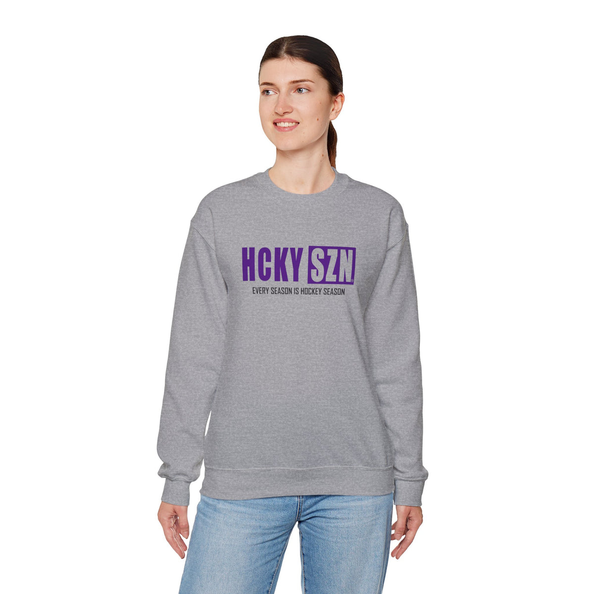 HCKY SZN Crewneck Sweatshirt (Purple Logo) - Various Colors
