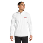 HCKY SZN Embroidered Quarter-Zip Pullover (White/Red)