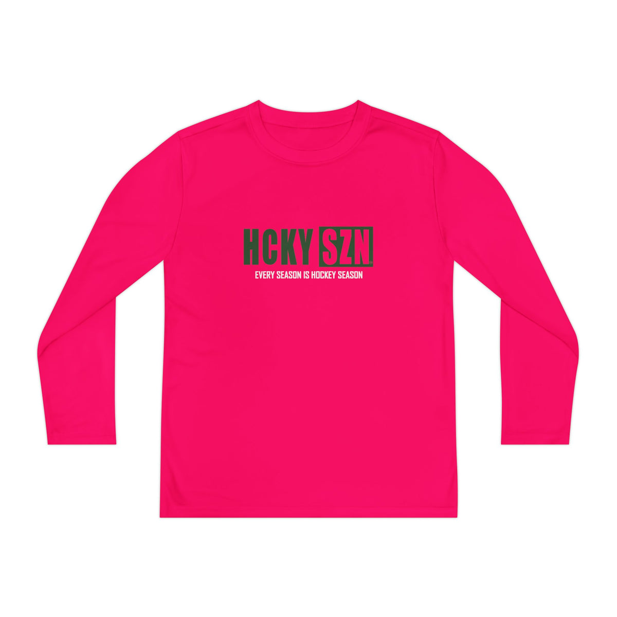 Every Season is HCKY SZN Youth Competitor Long Sleeve Tee (Forest Logo) - Various Colors