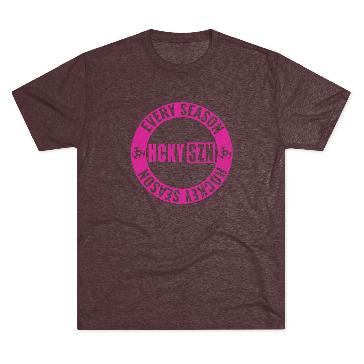 HCKY SZN Circle Logo TriBlend Tee Shirt (Hot Pink) - Various Colors