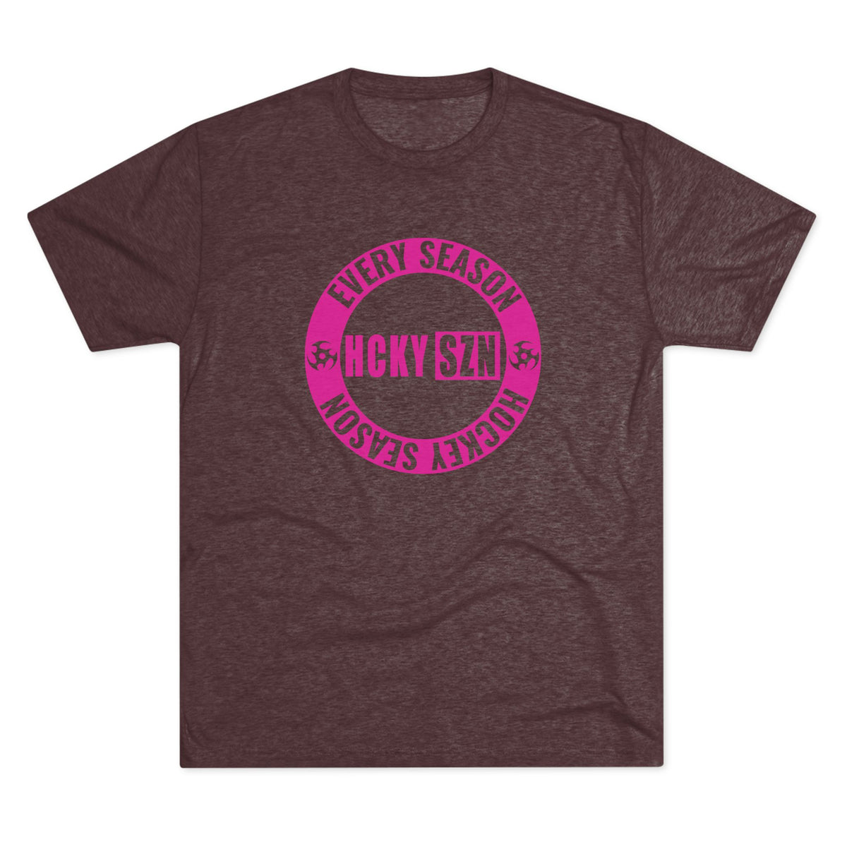 HCKY SZN Circle Logo TriBlend Tee Shirt (Hot Pink) - Various Colors
