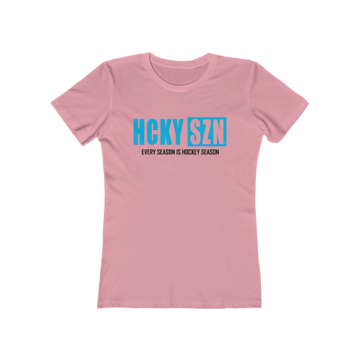 Every Season Is Hockey Season Women's Boyfriend Tee (Sky Blue Logo) - Various Colors