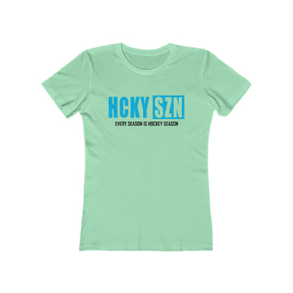 Every Season Is Hockey Season Women's Boyfriend Tee (Sky Blue Logo) - Various Colors